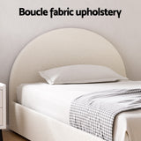 Beds & Bed Frames: Artiss Bed Frame Gas Lift Strorage Beds Base Platform Boucle Fabric King Single ELLA