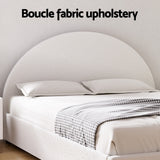 Beds & Bed Frames: Artiss Bed Frame Gas Lift Strorage Beds Base Platform Boucle Fabric Queen ELLA
