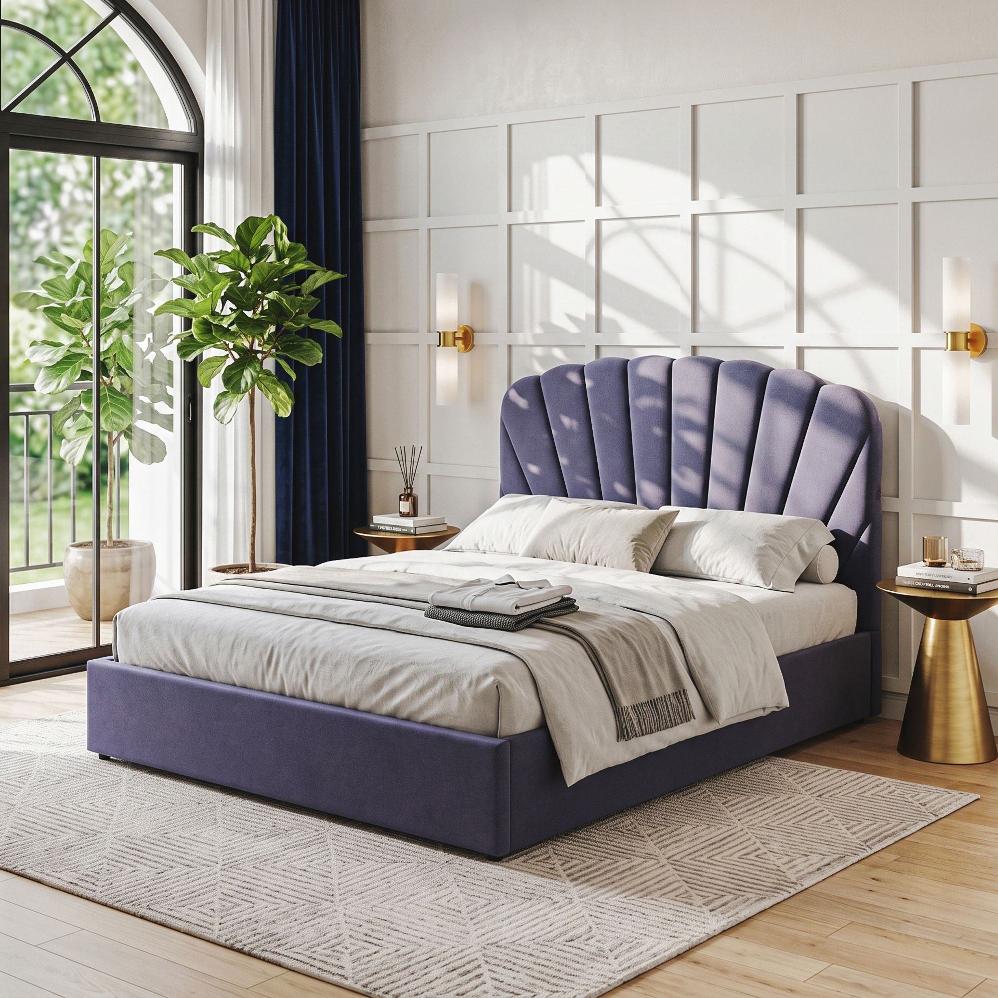 Artiss Queen Bed Frame with Lift Up Storage and USB Ports Grey