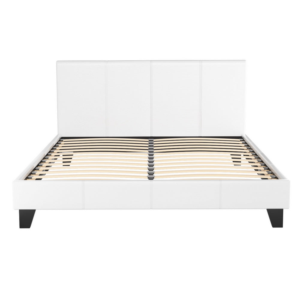 Beds & Bed Frames: Artiss Bed Frame Queen Size White NEO