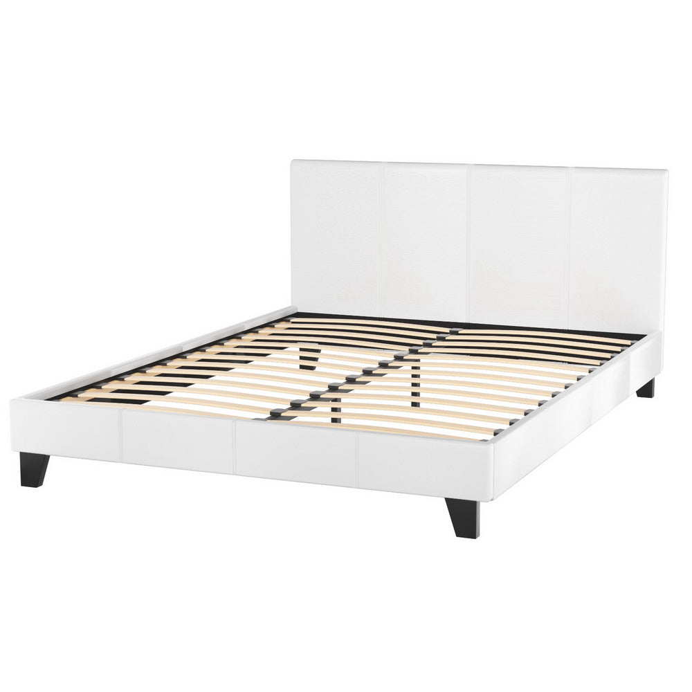 Beds & Bed Frames: Artiss Bed Frame Queen Size White NEO