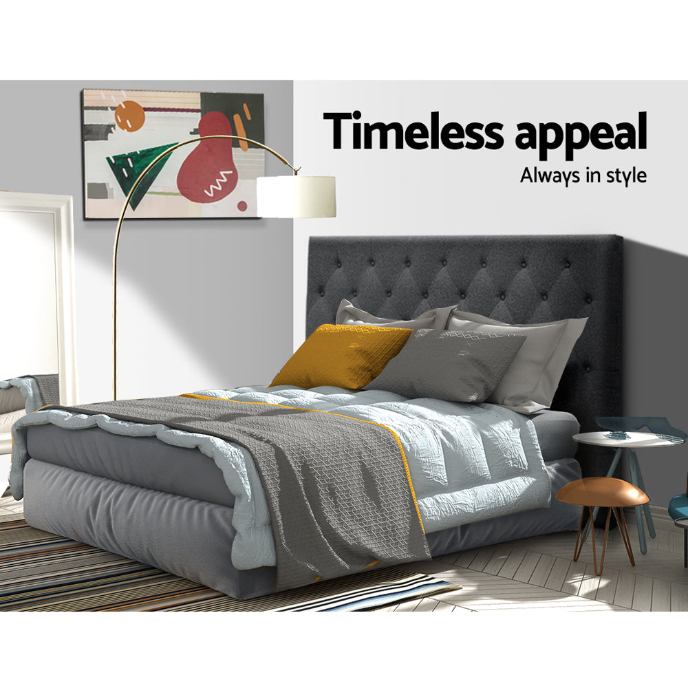 Headboards: Artiss Bed Head Headboard Double Size Fabric - CAPPI Charcoal