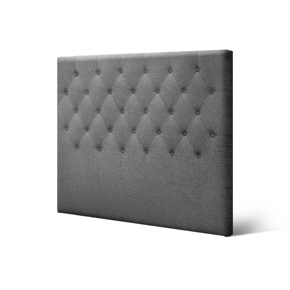 Headboards: Artiss Bed Head Headboard King Single Size Fabric - CAPPI Grey