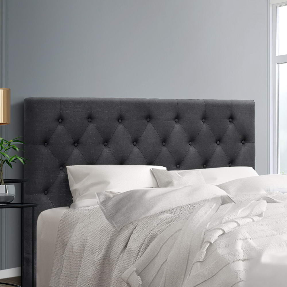 Headboards: Artiss Bed Head Headboard Queen Size Fabric - CAPPI Charcoal