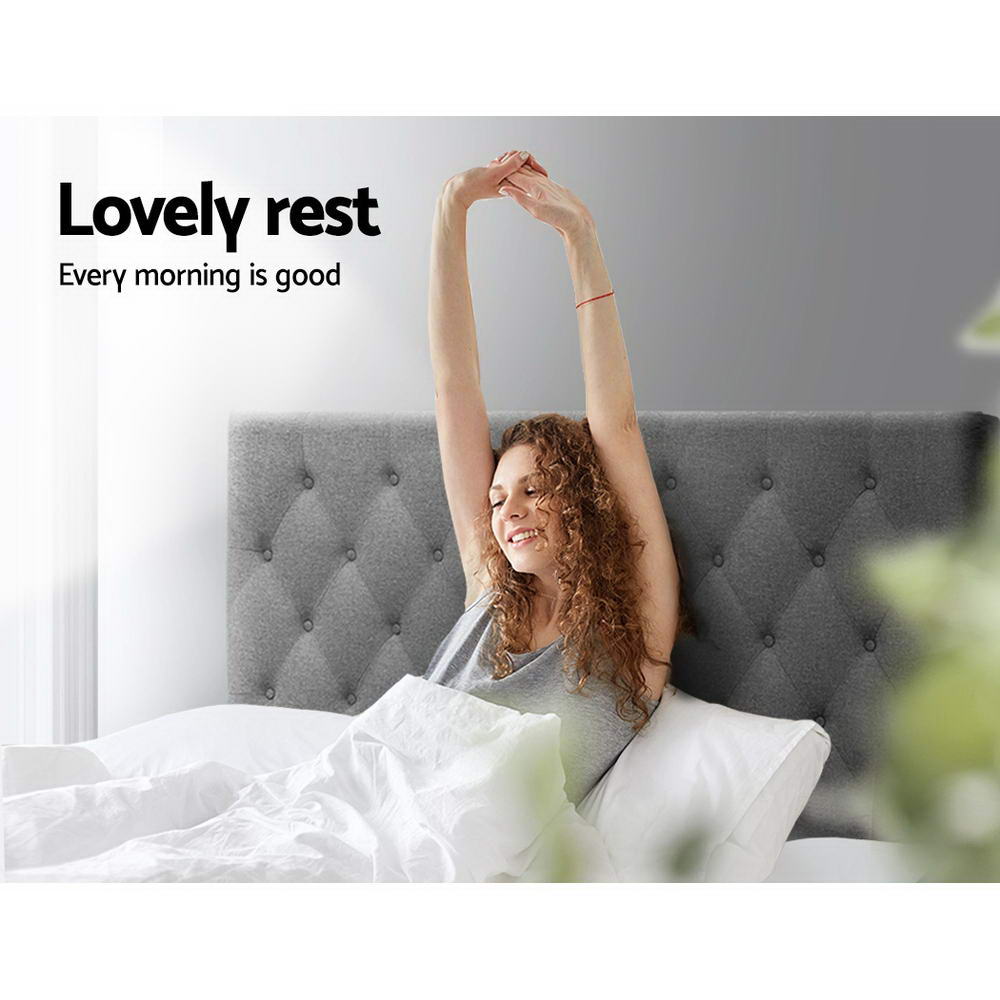 Headboards: Artiss Bed Head Headboard Queen Size Fabric - CAPPI Grey