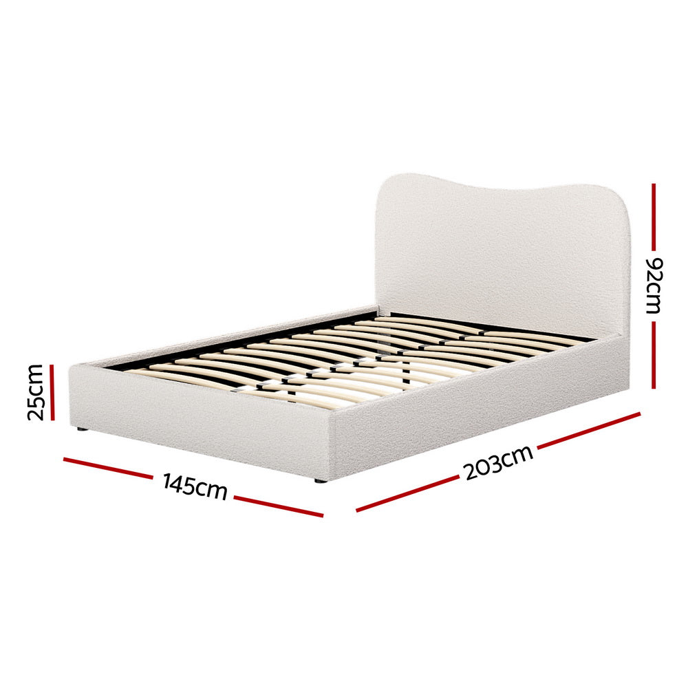 Beds & Bed Frames: Artiss Bed Frame Double Size Boucle DARA