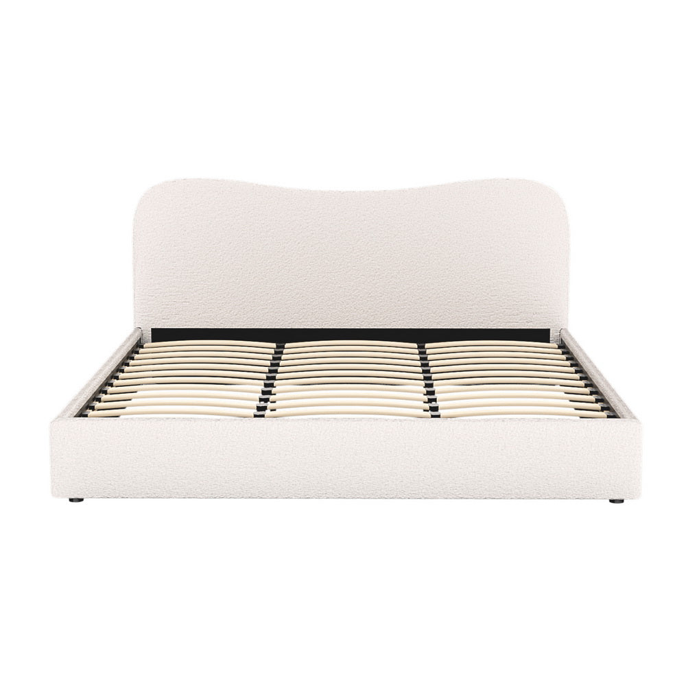 Beds & Bed Frames: Artiss Bed Frame King Size Boucle DARA