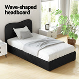 Beds & Bed Frames: Artiss Bed Frame King Single Size Boucle DARA