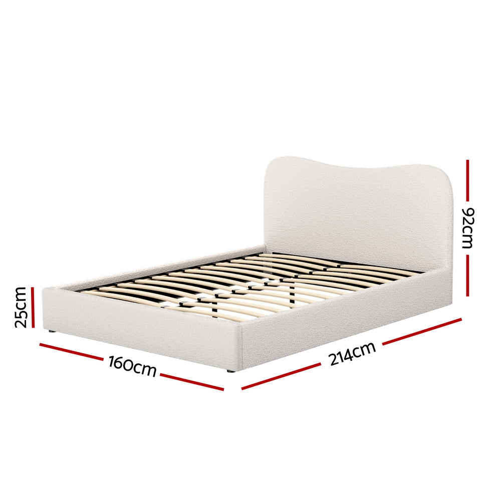 Beds & Bed Frames: Artiss Bed Frame Queen Size Boucle DARA