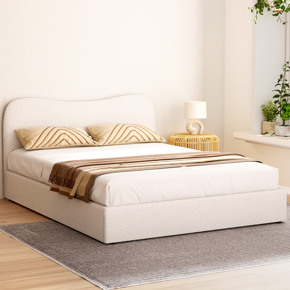 Beds & Bed Frames: Artiss Bed Frame Queen Size Boucle DARA