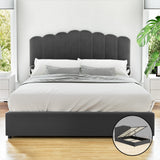 Beds & Bed Frames: Artiss Bed Frame Double Size Velvet Grey FION