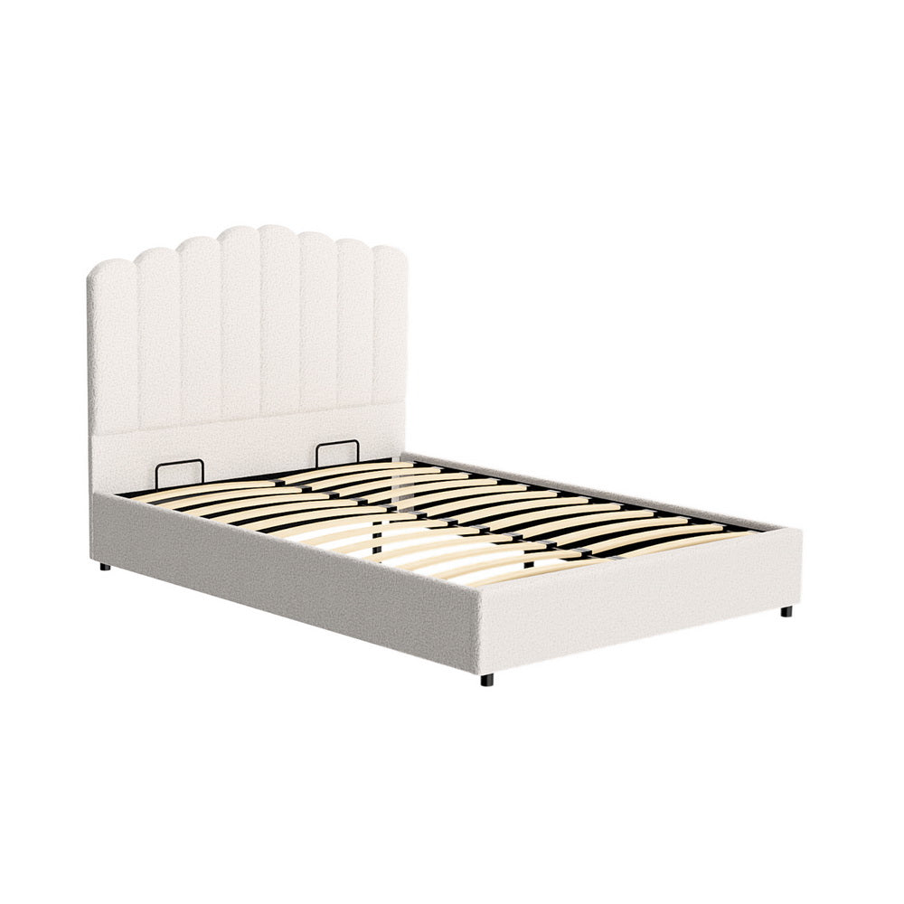 Beds & Bed Frames: Artiss Bed Frame Double Size Boucle FION