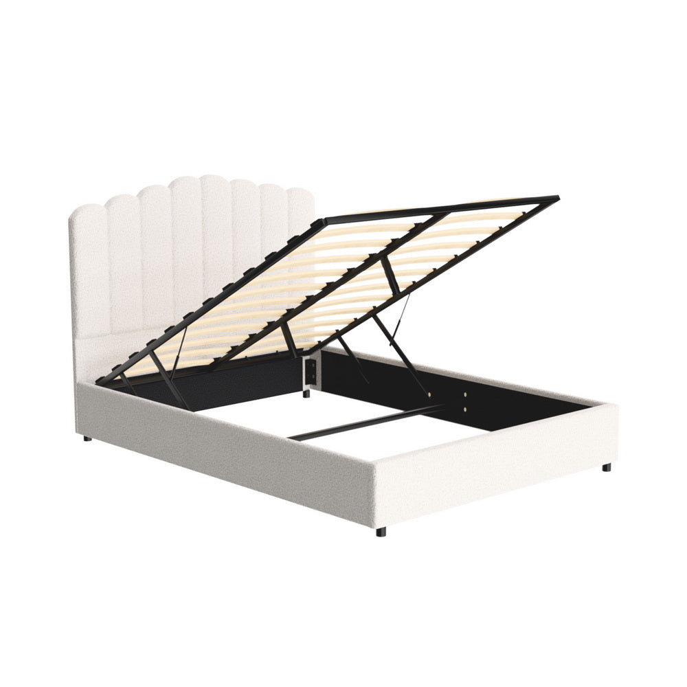 Beds & Bed Frames: Artiss Bed Frame Double Size Boucle FION