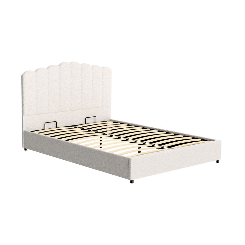 Beds & Bed Frames: Artiss Bed Frame Queen Size Boucle FION