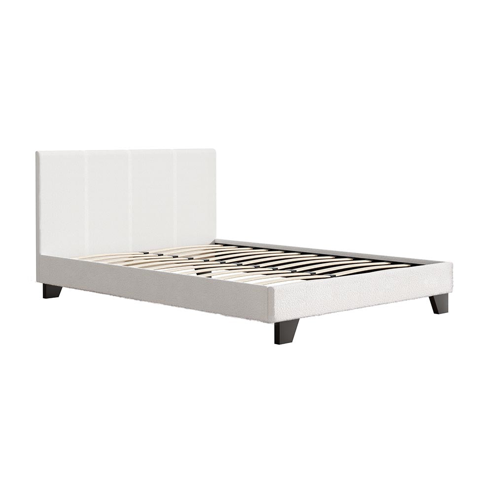 Beds & Bed Frames: Artiss Bed Frame Double Size Boucle NEO
