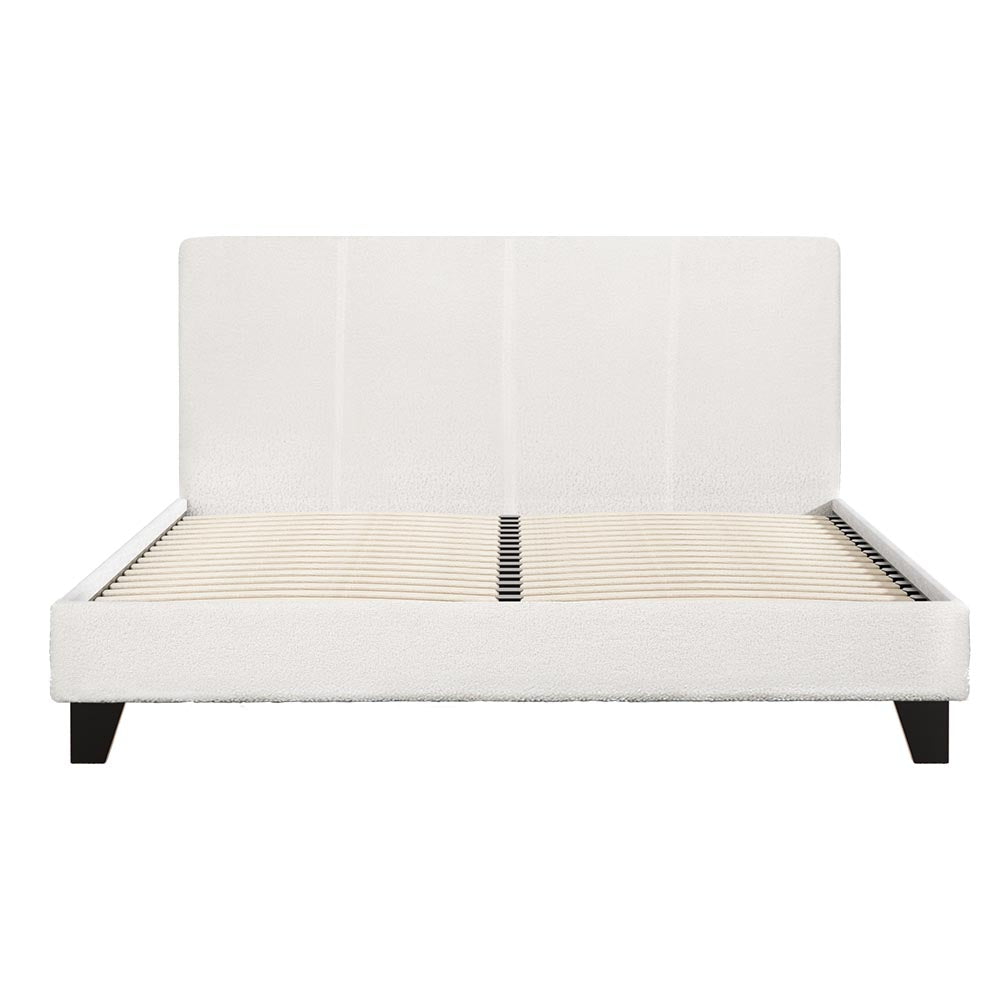 Beds & Bed Frames: Artiss Bed Frame Double Size Boucle NEO