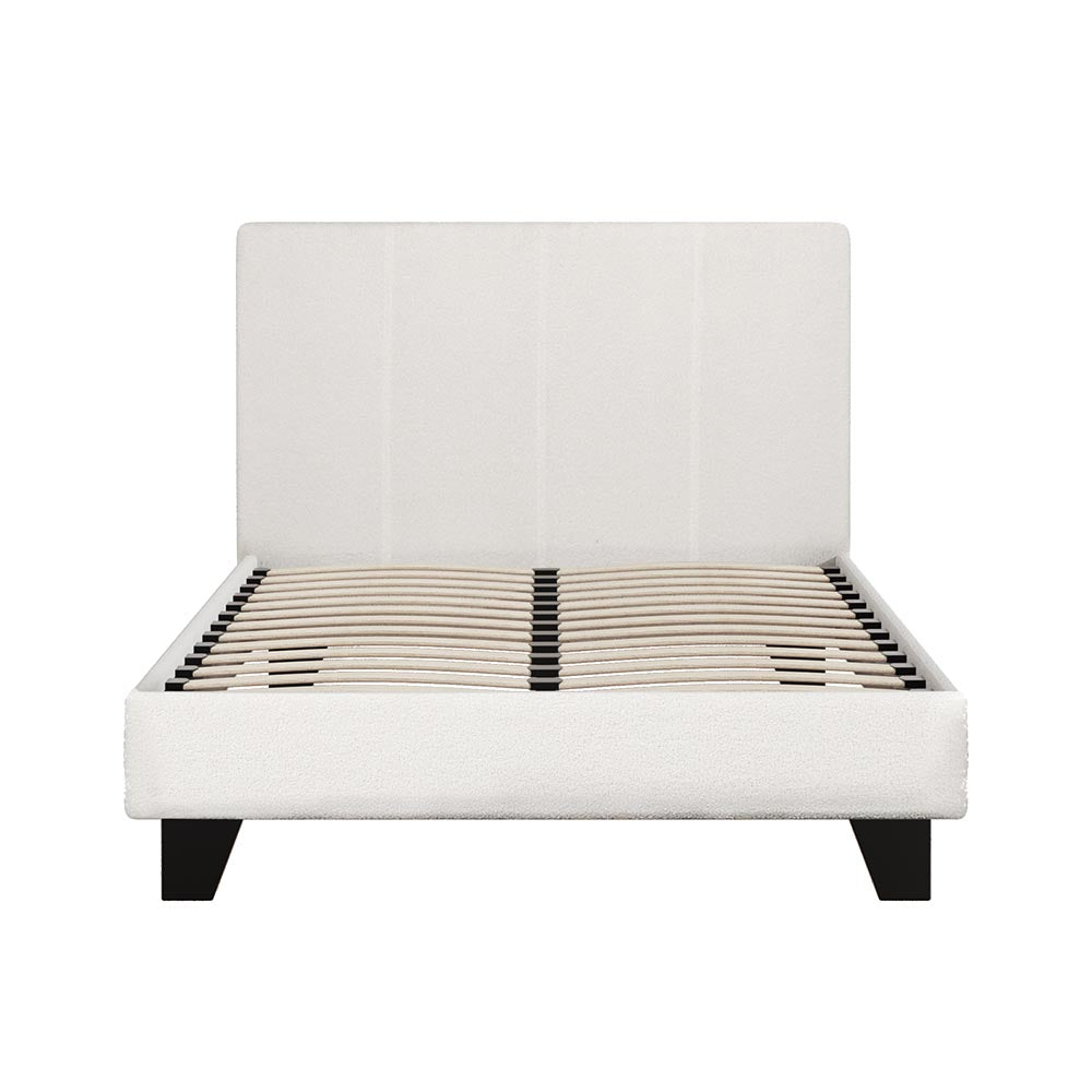 Beds & Bed Frames: Artiss Bed Frame King Single Size Boucle NEO