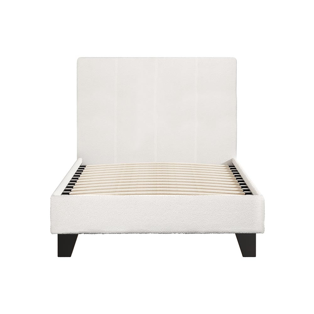 Beds & Bed Frames: Artiss Bed Frame Single Size Boucle NEO