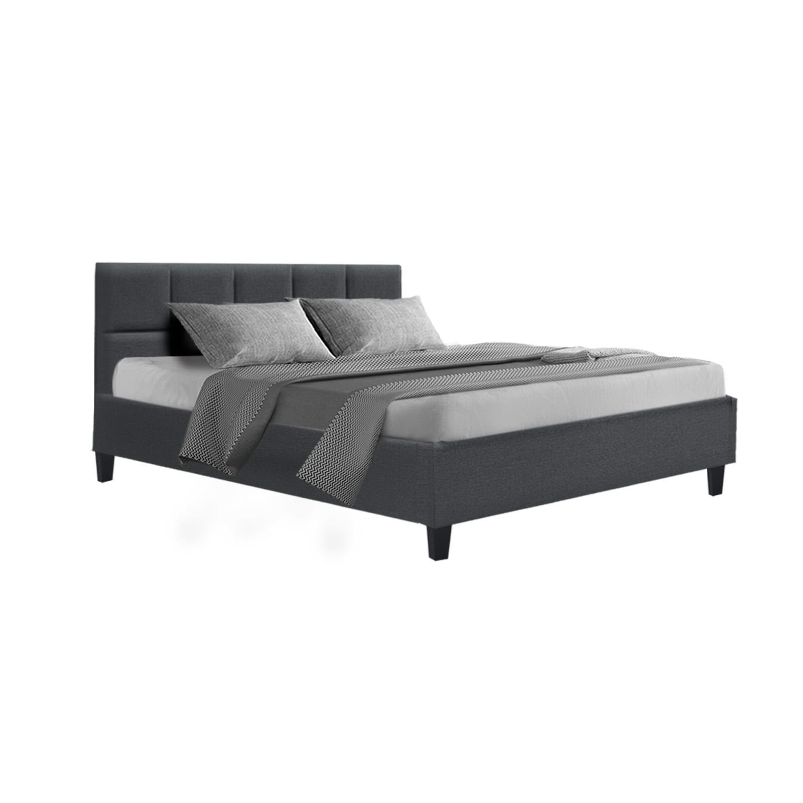 Beds & Bed Frames: Artiss Bed Frame Queen Size Charcoal TINO
