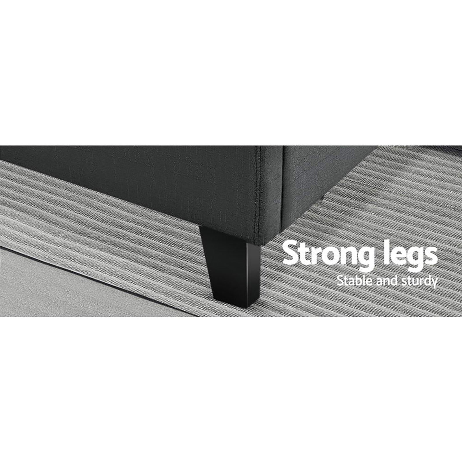 Beds & Bed Frames: Artiss Bed Frame Queen Size Charcoal TINO