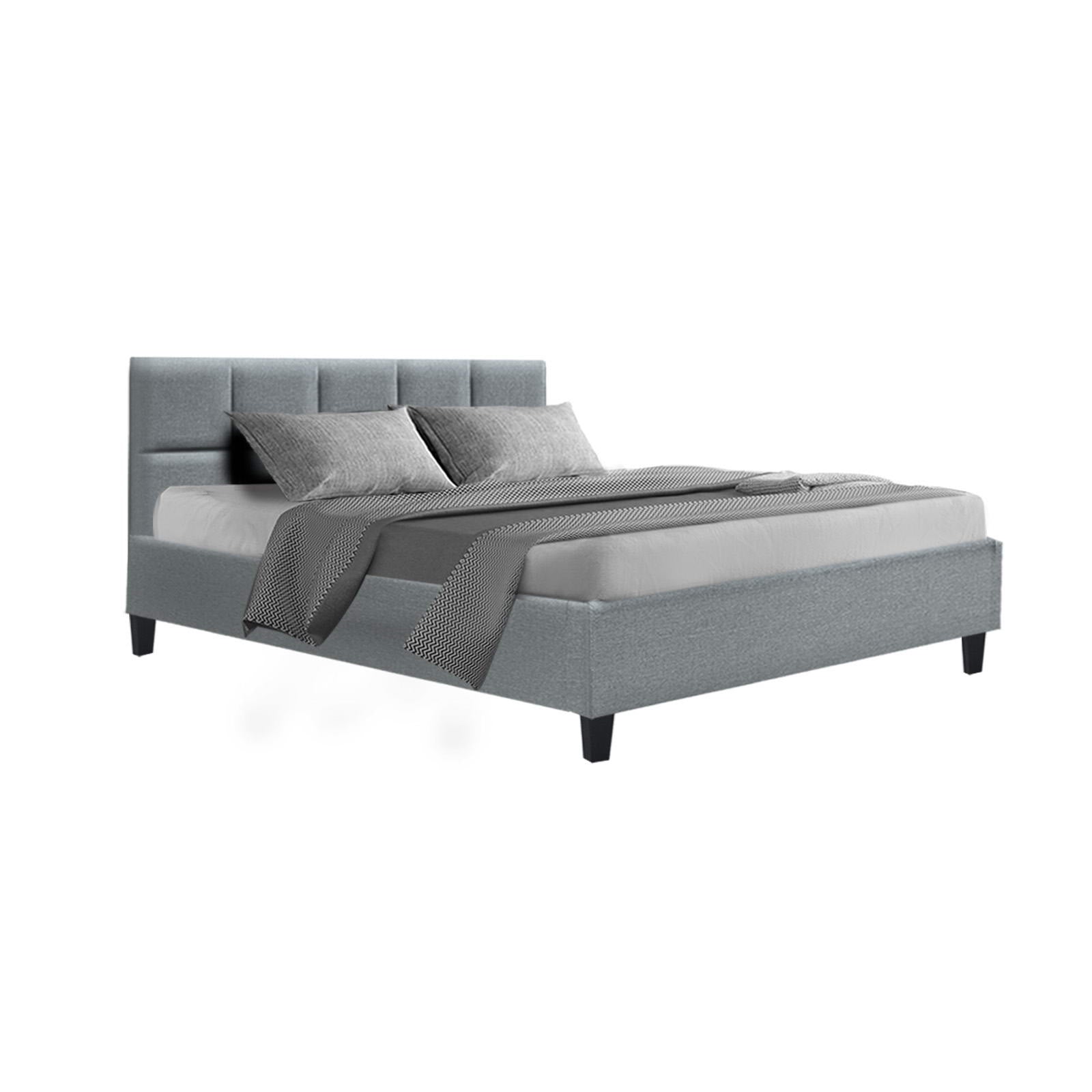 Beds & Bed Frames: Artiss Bed Frame Queen Size Grey TINO