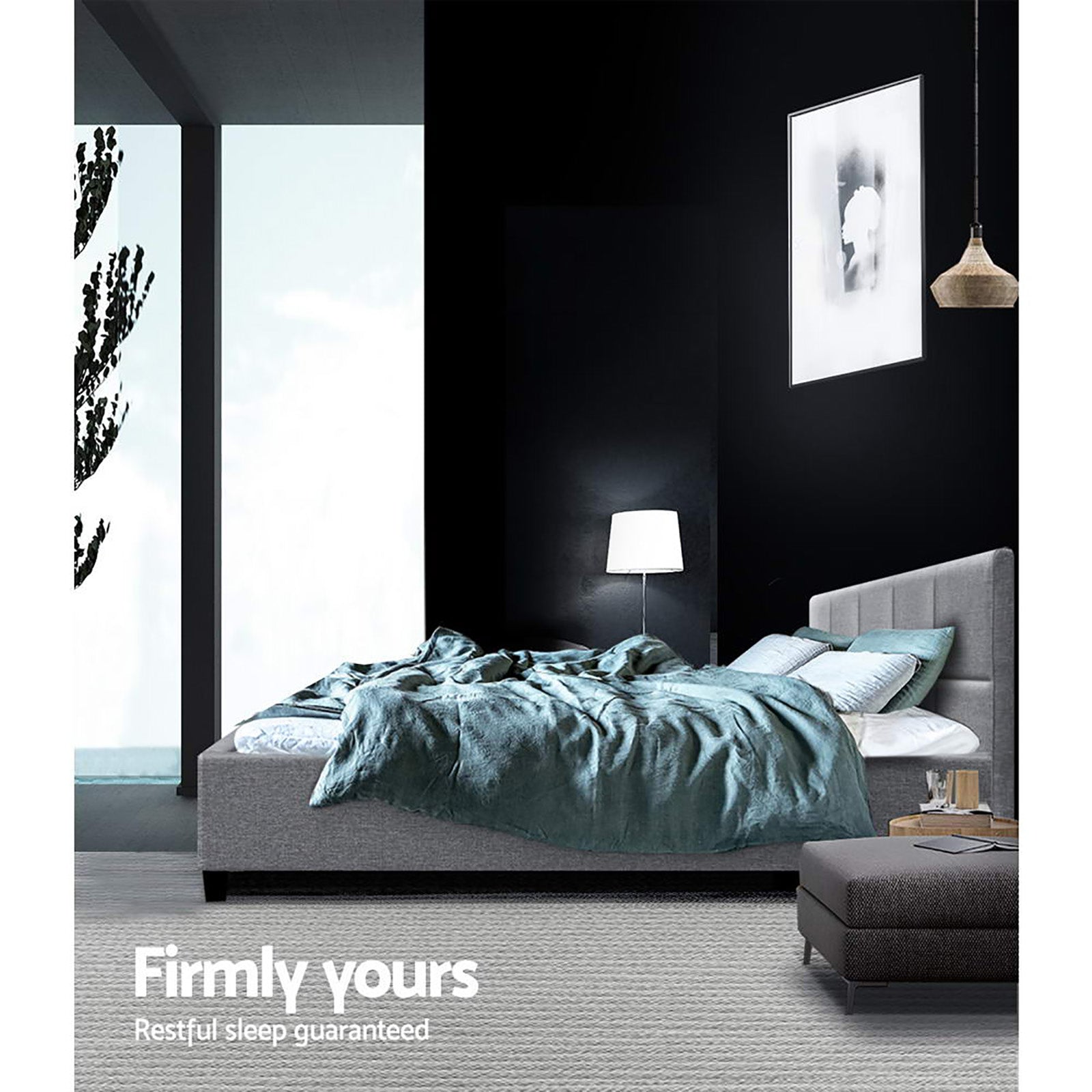 Beds & Bed Frames: Artiss Bed Frame Queen Size Grey TINO