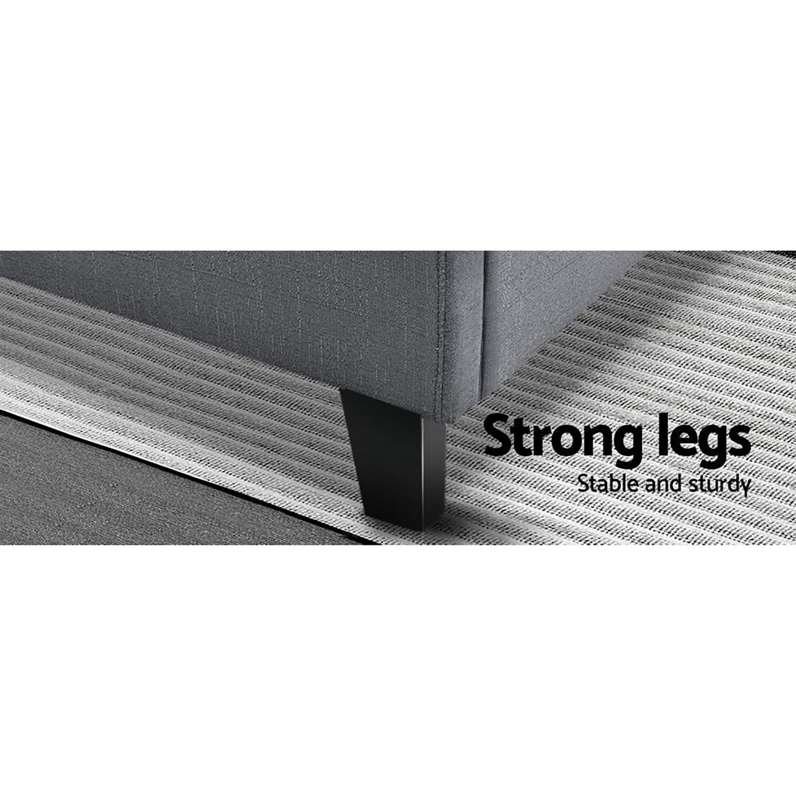 Beds & Bed Frames: Artiss Bed Frame Queen Size Grey TINO