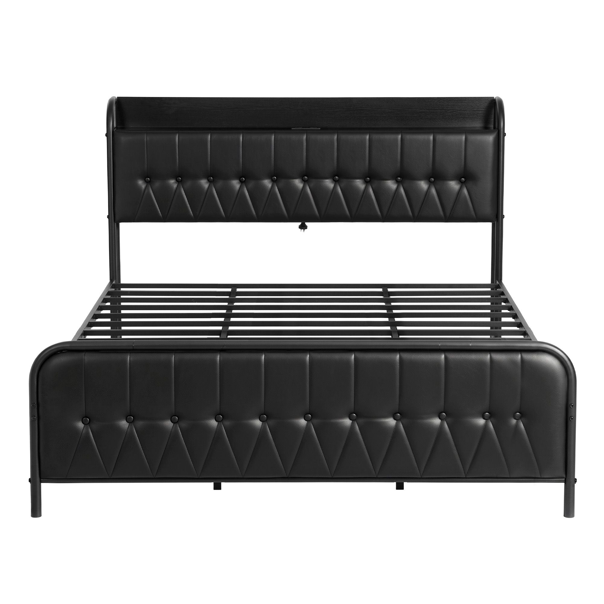Artiss King Bed Frame with Storage Headboard SAA Certified Charging Station