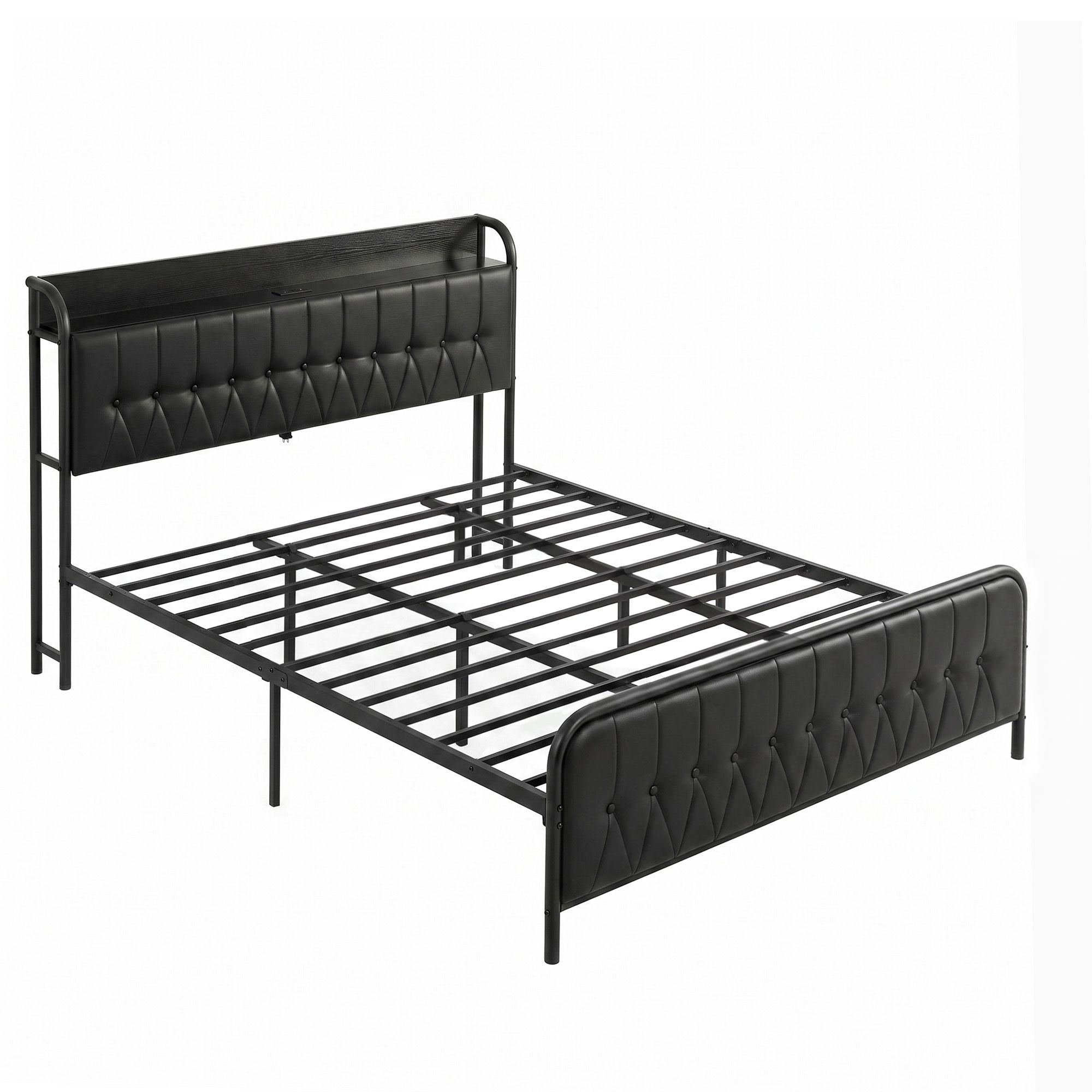 Artiss King Bed Frame with Storage Headboard SAA Certified Charging Station