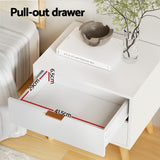 Beds & Bed Frames: Artiss Queen Bed Frame Bedside Table Set Gas Lift Storage Base with Boucle Fabric Upholstered Headboard 2 Drawer Nightstand for Bedroom Furniture