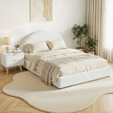 Beds & Bed Frames: Artiss Queen Bed Frame Bedside Table Set Gas Lift Storage Base with Boucle Fabric Upholstered Headboard 2 Drawer Nightstand for Bedroom Furniture