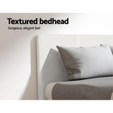 Beds & Bed Frames: Artiss Double Bed Frame and BedStory Hybrid Mattress Bundle with Headboard White