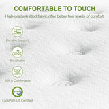 Beds & Bed Frames: Artiss BedStory Queen Bed Frame Set with Hybrid Mattress and Leather Frame Medium White