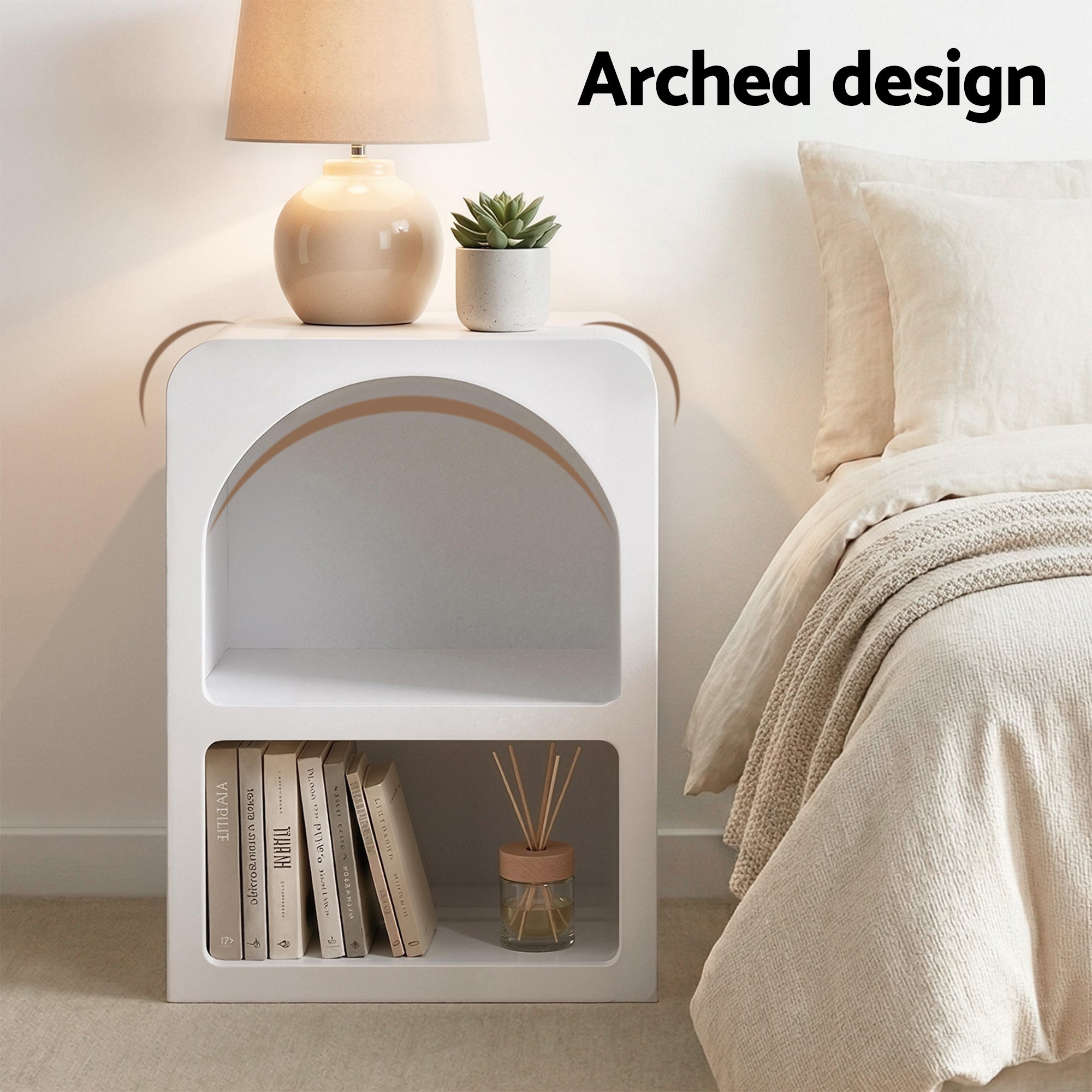 Artiss Bed Frame King Single with 2 Bedside Tables Set Scallop Headboard Pink Velvet Fabric Beds Base