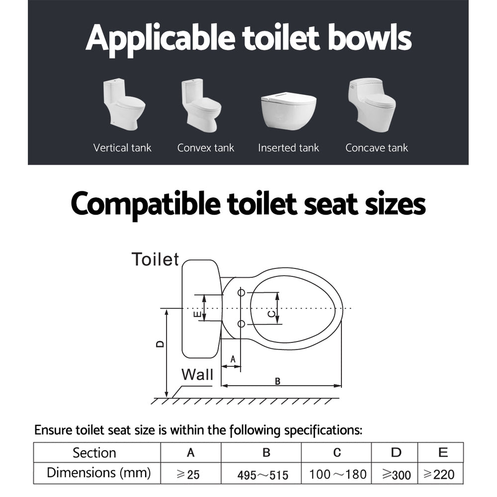 Bidets: Cefito Electric Bidet Toilet Seat Cover Auto Smart Water Wash Dry Panel Control