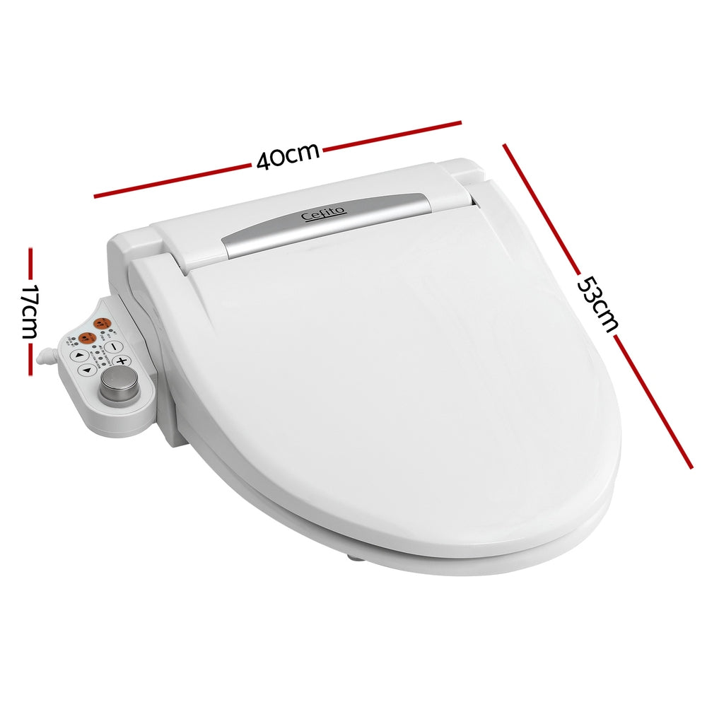 Bidets: Cefito Electric Bidet Toilet Seat Cover LED Night Light Heated Seat with Remote