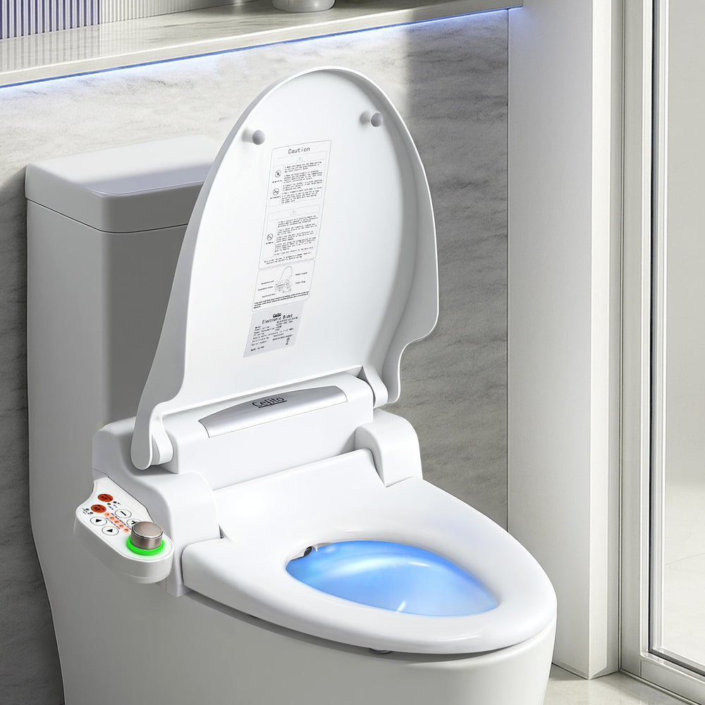 Bidets: Cefito Electric Bidet Toilet Seat Cover LED Night Light Heated Seat with Remote