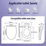 Bidets: Cefito Electric Bidet Toilet Seat Cover Heated Warm Water Dryer LED Night Light