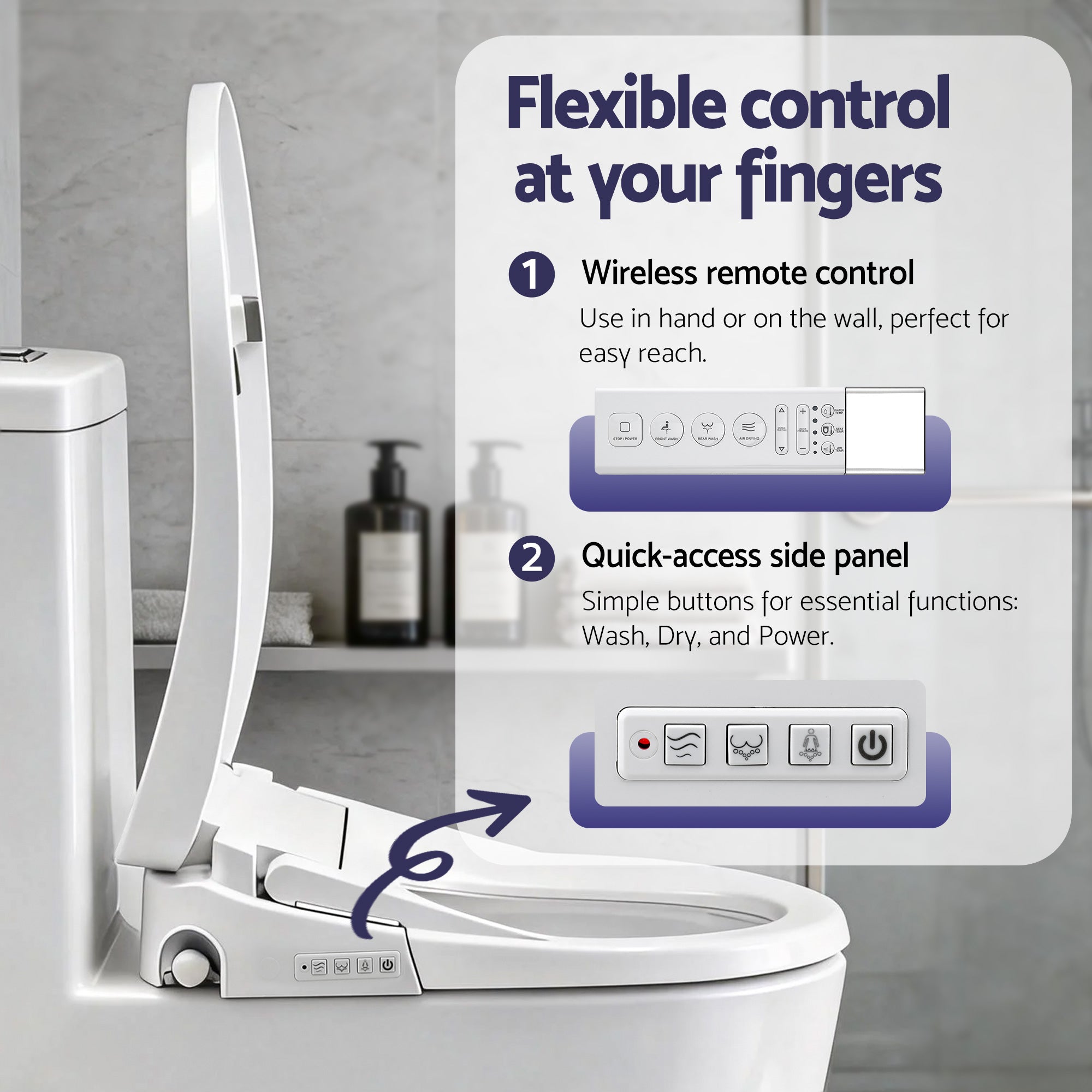 Bidets: Cefito Smart Electric Bidet Toilet Seat Wireless Remote Heated Dryer Auto Wash