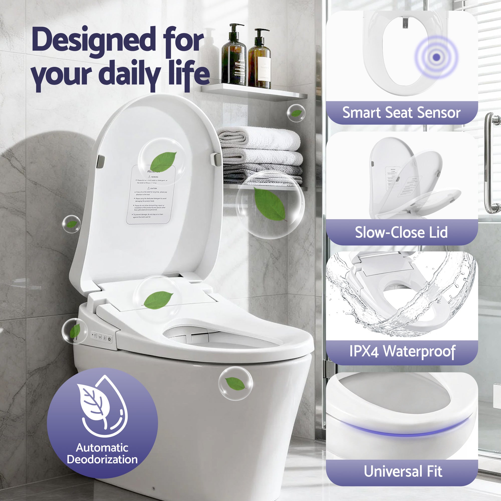 Bidets: Cefito Smart Electric Bidet Toilet Seat Wireless Remote Heated Dryer Auto Wash