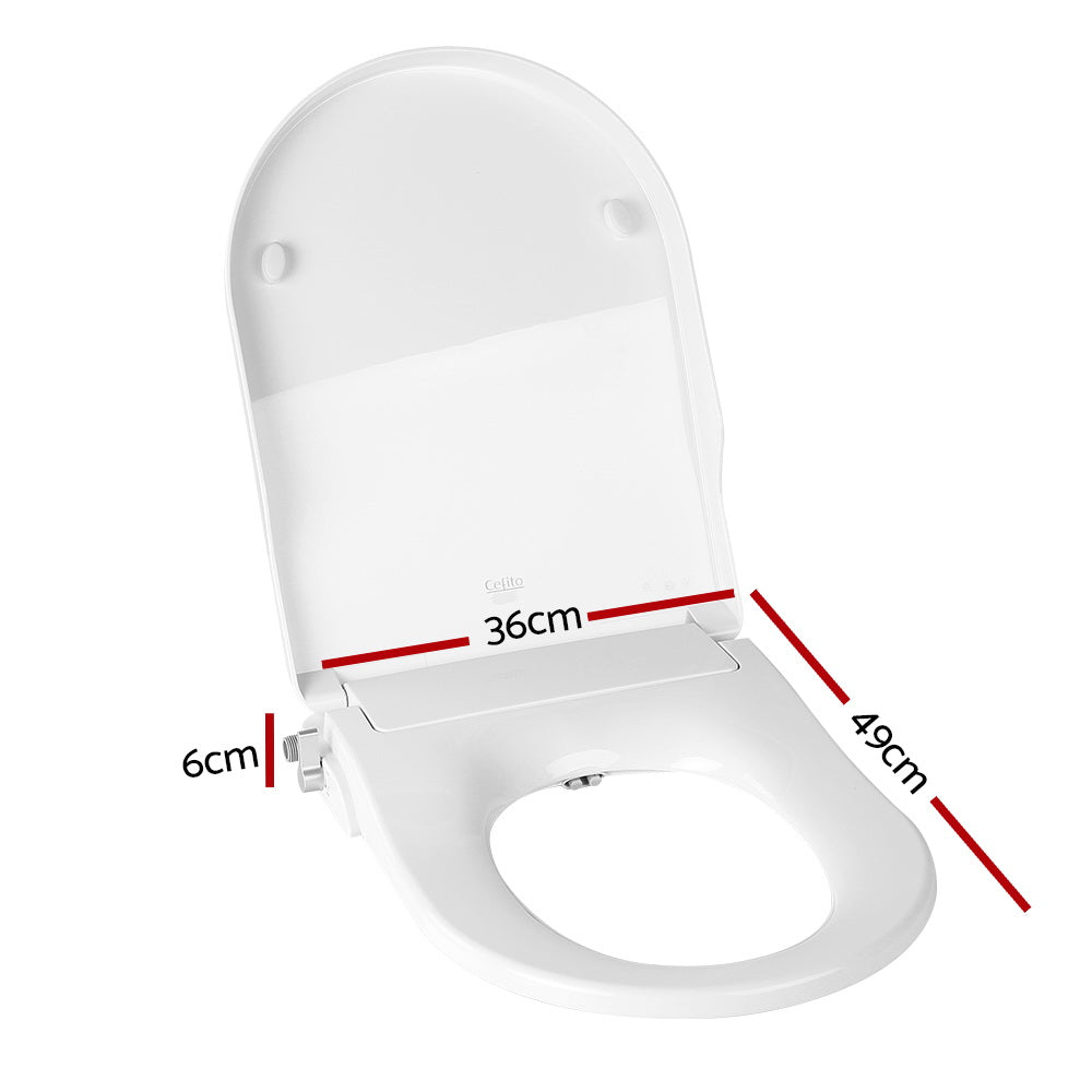 Toilet & Bidet Accessories: Cefito Non Electric Bidet Toilet Seat Cover Auto Smart Water Wash Dry