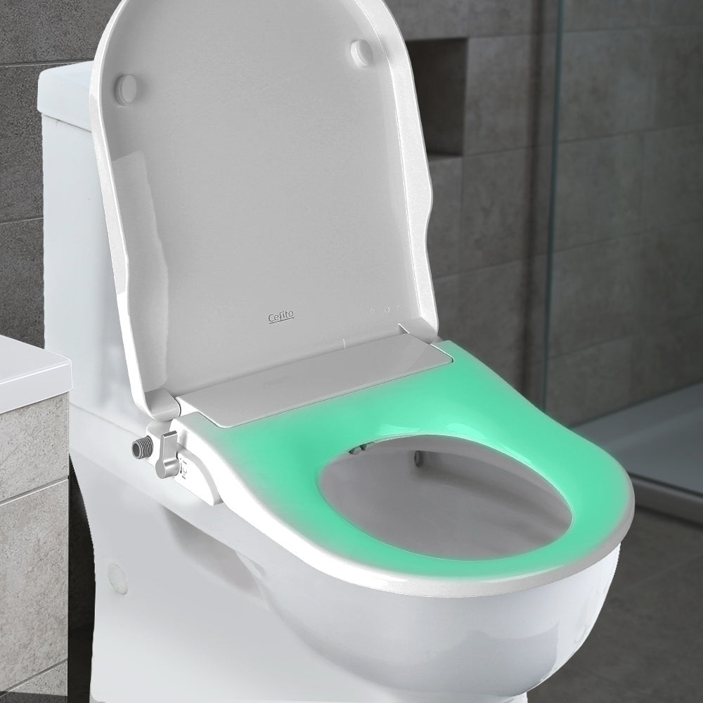 Toilet & Bidet Accessories: Cefito Non Electric Bidet Toilet Seat Cover Auto Smart Water Wash Dry