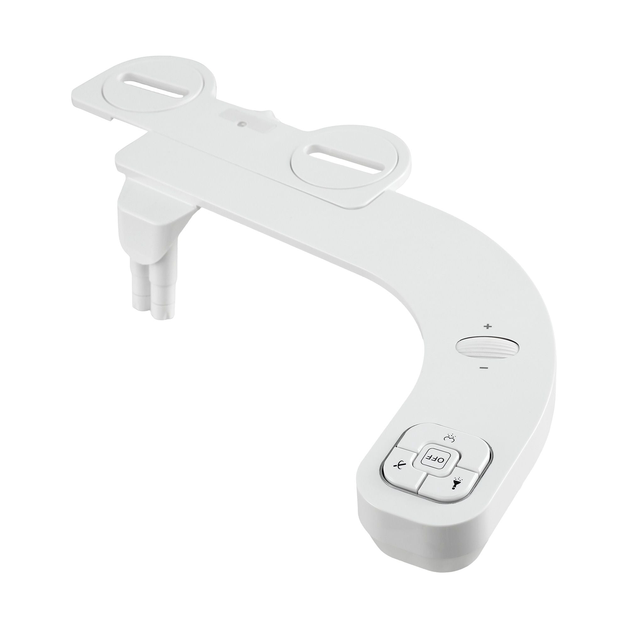 Cefito Ultra-Slim Bidet Attachment Detachable Bidet with Self-Cleaning Dual Nozzle Non-Electric Adjustable Water Pressure, Cold Water Toilet Bide