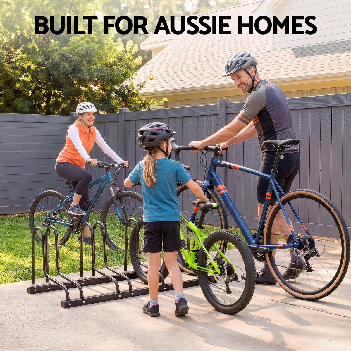 Weisshorn 4 Bike Floor Stand Rack Fits 20"-29" MTB Tires for Garage Storage