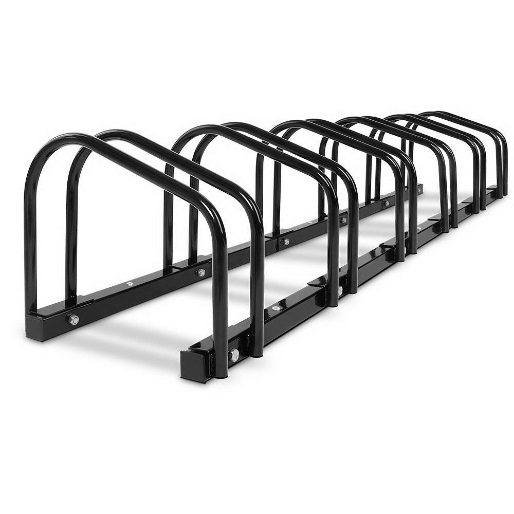 Bicycle Stands & Storage: Weisshorn 6 Bike Stand Rack Bicycle Storage Floor Parking Holder Cycling Black