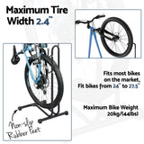 Bicycle Stands & Storage: Weisshorn 4-in-1 Bike Parking Stand Vertical Floor Storage Rack for 24"-27.5" Bicycles, Adjustable Height Repair Maintenance Stand, Stable Indoor Garage Space Saver with Non-slip Rubber Feet