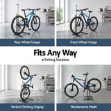 Bicycle Stands & Storage: Weisshorn 4-in-1 Bike Parking Stand Vertical Floor Storage Rack for 24"-27.5" Bicycles, Adjustable Height Repair Maintenance Stand, Stable Indoor Garage Space Saver with Non-slip Rubber Feet