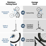 Bicycle Stands & Storage: Weisshorn 4-in-1 Bike Parking Stand Vertical Floor Storage Rack for 24"-27.5" Bicycles, Adjustable Height Repair Maintenance Stand, Stable Indoor Garage Space Saver with Non-slip Rubber Feet