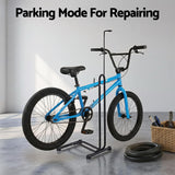 Bicycle Stands & Storage: Weisshorn 4-in-1 Bike Parking Stand Vertical Floor Storage Rack for 24"-27.5" Bicycles, Adjustable Height Repair Maintenance Stand, Stable Indoor Garage Space Saver with Non-slip Rubber Feet