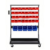 Wall Storage Racks: Giantz 74 Bins Storage Rack Double Sided Mobile Garage Workshop Tools Organizer